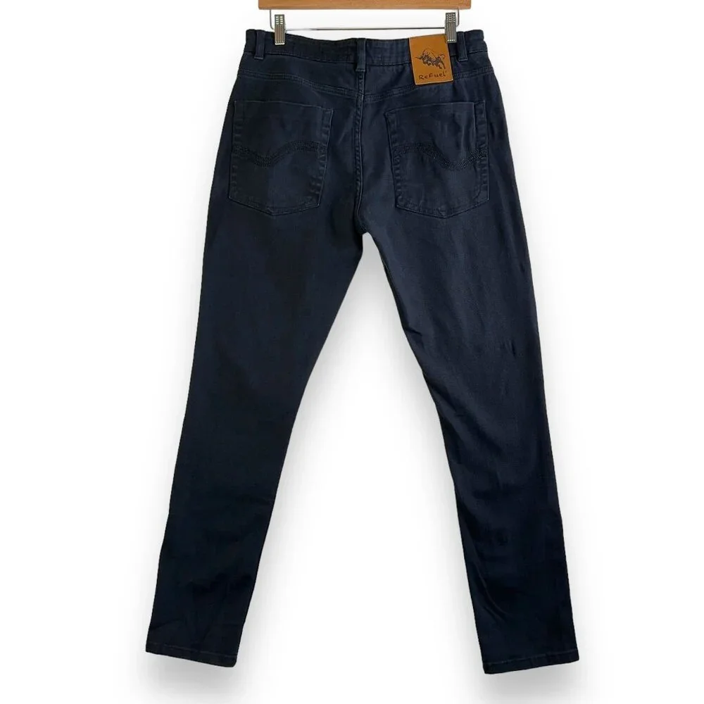 Refuel Men's Jeans 32x31 Black Slim Fit Kade Button Fly Tapered‎ Leg Stretch